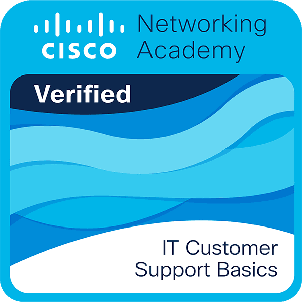 Cisco IT Customer Support certification badge